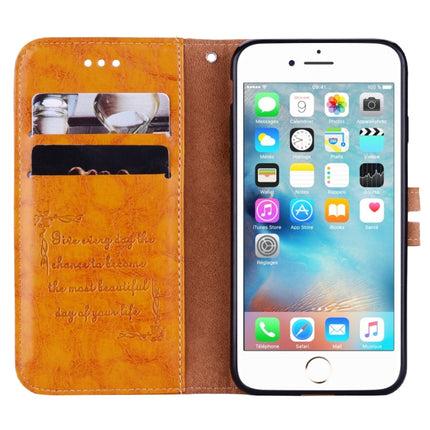 Für iPhone 6 Plus &amp; 6s Plus Business Style Ölwachstextur Horizontal Flip Ledertasche mit Halter &amp; Kartenfächern &amp; Geldbörse, für iPhone 6P &amp; 6sP