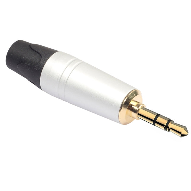 Mini 3.5 mm Plug Audio Jack Gold Plated Earphone Adapter for DIY Stereo Headset Earphone & Repair Earphone, Silver