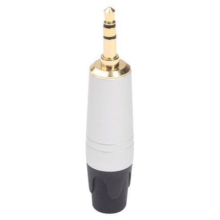 Mini 3.5 mm Plug Audio Jack Gold Plated Earphone Adapter for DIY Stereo Headset Earphone & Repair Earphone, Silver