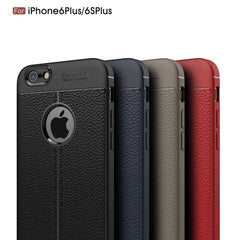 For iPhone 6 Plus & 6s Plus Litchi Texture TPU Protective Back Cover Case, For 6P & 6sP