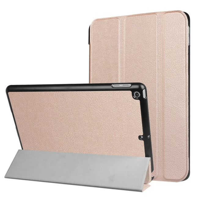 Für iPad 9.7 (2018) und iPad 9.7 (2017) Custer Texture Horizontal Flip Ledertasche mit dreifach klappbarem Halter und Schlaf-/Weckfunktion, für iPad 9,7 Zoll 2017, für iPad 9.7 (2018) und iPad 9.7 (2017), für iPad 9.7 (2018)