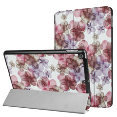 For iPad 9.7 (2018) & iPad 9.7 (2017) Cross Texture Painting  Pattern Horizontal Flip Leather Case with Three-folding Holder, IP7D1011A, IP7D1011B, IP7D1011C, IP7D1011D, IP7D1011E, IP7D1011F, IP7D1011G, IP7D1011H, IP7D1011J, IP7D1011K