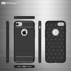 Für iPhone 8 &amp; 7, gebürstete Texturfaser-TPU-Schutzhülle mit robuster Panzerung, für iPhone 8 &amp; 7, für 8 &amp; 7