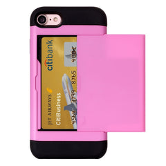 For  iPhone 8 & 7  Slide Style TPU + PC Combination Case with Card Slot