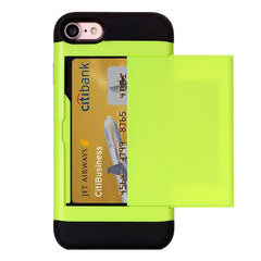 For  iPhone 8 & 7  Slide Style TPU + PC Combination Case with Card Slot