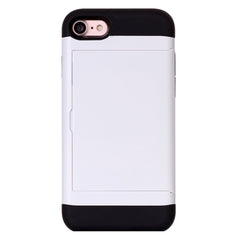 For  iPhone 8 & 7  Slide Style TPU + PC Combination Case with Card Slot