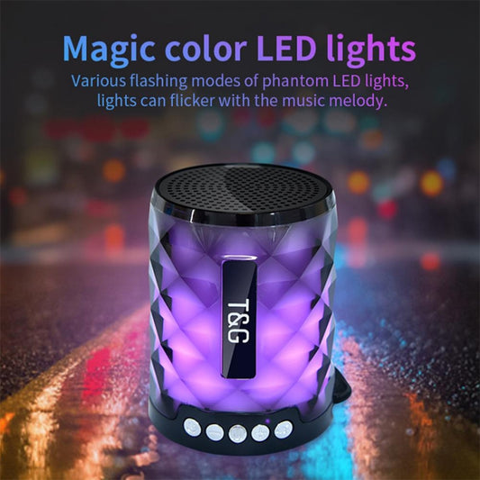 T&amp;G TG155 Bluetooth 4.2 Mini tragbarer kabelloser Bluetooth-Lautsprecher mit bunten Lichtern