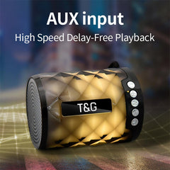 T&amp;G TG155 Bluetooth 4.2 Mini tragbarer kabelloser Bluetooth-Lautsprecher mit bunten Lichtern