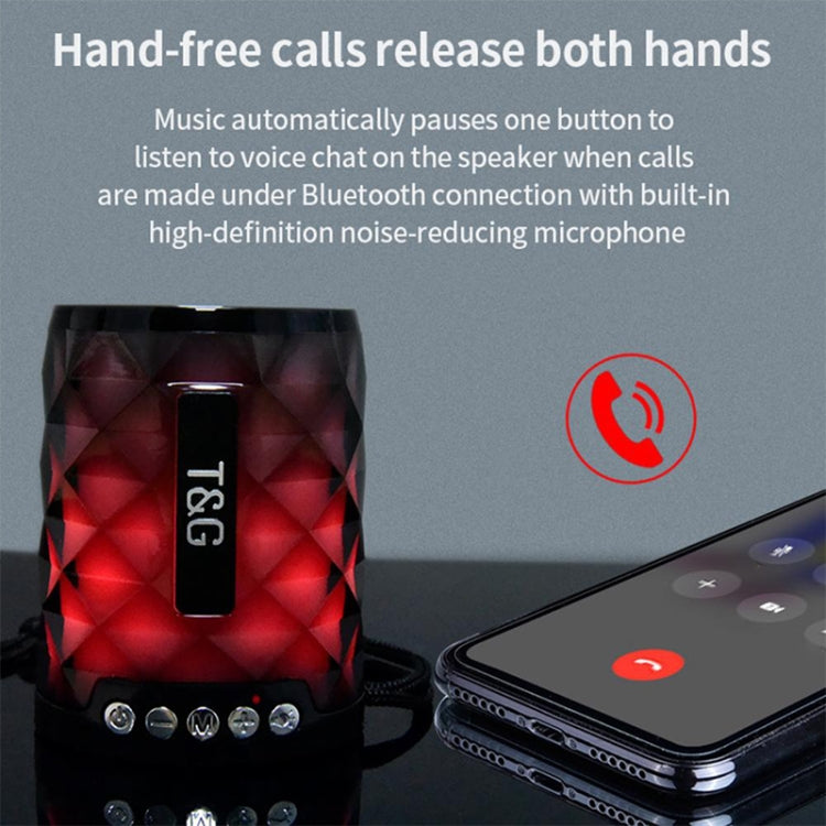 T&amp;G TG155 Bluetooth 4.2 Mini tragbarer kabelloser Bluetooth-Lautsprecher mit bunten Lichtern