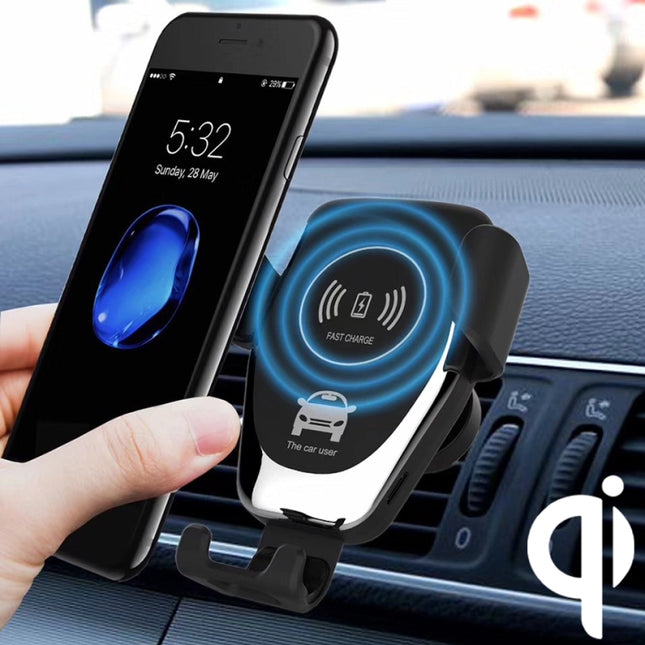 C6 Gravity Induction Car Qi Wireless Charger Fast Charging Air Vent Phone Holder