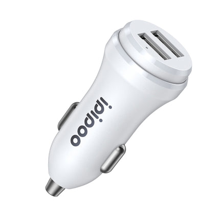 ipipoo XP-1 Dual USB Car Fast Charging Charger with Android Line, XP-1 (White)