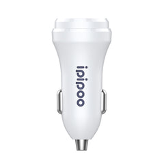 ipipoo XP-1 Dual USB Car Fast Charging Charger with Android Line, XP-1 (White)