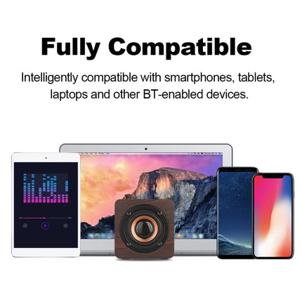 Q1 Tragbarer Mini-Bluetooth-Lautsprecher aus Holz mit Mega-Bass