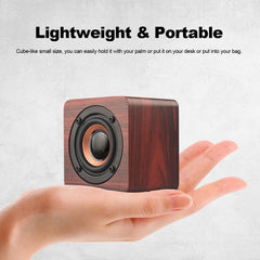 Altavoz Bluetooth inalámbrico portátil de madera mini Q1 Mega Bass
