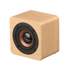 Altavoz Bluetooth inalámbrico portátil de madera mini Q1 Mega Bass