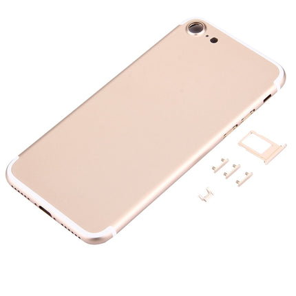 5 in 1 für iPhone 7 (Rückseite + Kartenfach + Lautstärkeregler + Einschalttaste + Stummschalttaste) Komplette Gehäuseabdeckung, für iPhone 7, für iPhone 7 mit Seitentasten