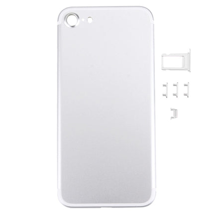 5 in 1 für iPhone 7 (Rückseite + Kartenfach + Lautstärkeregler + Einschalttaste + Stummschalttaste) Komplette Gehäuseabdeckung, für iPhone 7, für iPhone 7 mit Seitentasten