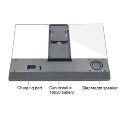 L2 12.0 Inch Universal Foldable Mobile Phone Screen Magnifier with Bluetooth Speaker, without Lazy Bracket, Size: 18.5x16.5x2cm