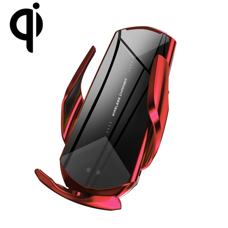 Q2 15W Universal Rotation Infrared Induction Magnetic Car Wireless Charging Mobile Phone Holder with Micro USB + 8 Pin + Type-C / USB-C Magnetic Connector
