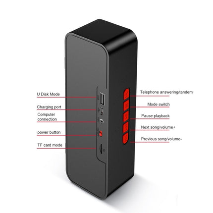 SC211 Portable Subwoofer Wireless Bluetooth Speaker Bluetooth 5.0, Support TF Card & U Disk & 3.5mm AUX