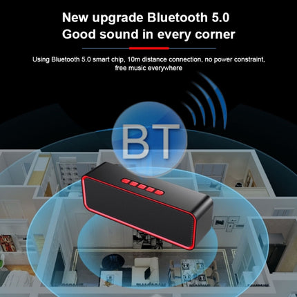 SC211 Portable Subwoofer Wireless Bluetooth Speaker Bluetooth 5.0, Support TF Card & U Disk & 3.5mm AUX