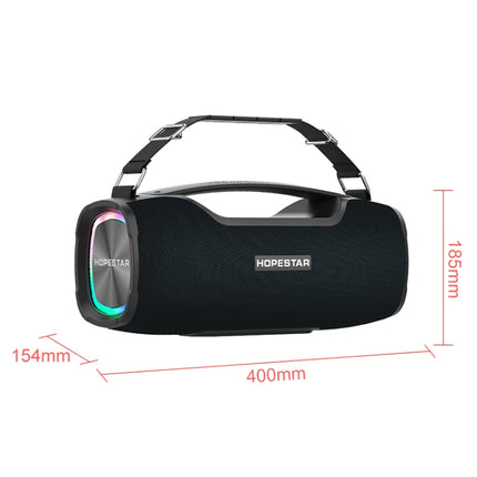 HOPESTAR A6X TWS Portable Outdoor Bluetooth Speaker with Colorful Music Lights, Support Power Bank & Hands-free Call & U Disk & TF Card & 3.5mm AUX