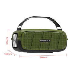 HOPESTAR A20 TWS Portable Outdoor Waterproof Subwoofer Bluetooth Speaker, Support Power Bank & Hands-free Call & U Disk & TF Card & 3.5mm AUX, A20 Green, A20 Blue, A20 Red, A20 Yellow, A20 Black