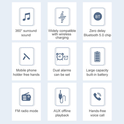 awei Y332 Wireless Charging Bluetooth 5.0 Speaker, Support Hands Free Voice Call