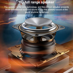 SOAIY SH39 Colorful Spectrum Lighting Effect + Mechanical Buttons + Clock Alarm + Battery Desktop Home Gaming Bluetooth Speaker