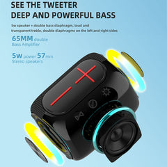 HOPESTAR P32mini TWS Wasserdichter kabelloser Bluetooth-Lautsprecher, P32mini (Schwarz), P32mini (Grau), P32mini (Blau), P32mini (Rot)