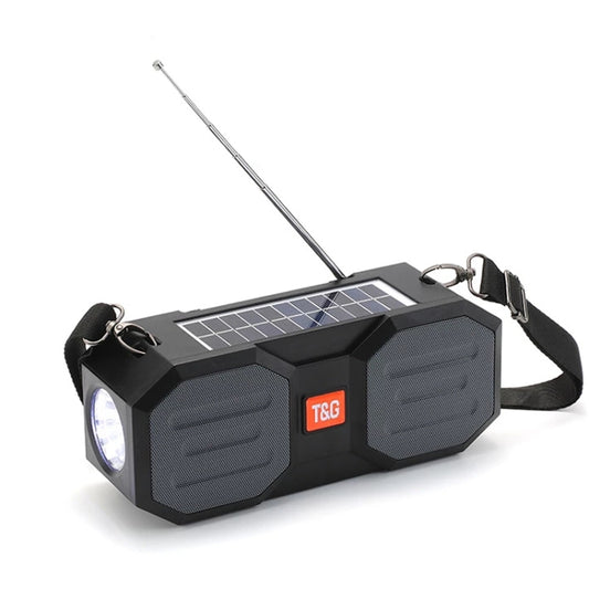 T&G TG634 Outdoor Solar Power Bluetooth Wireless Speaker with FM / Flashlight / TF Card Slot