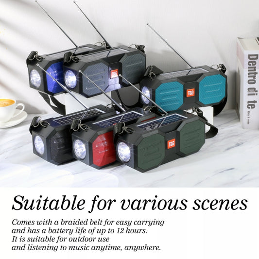 T&G TG634 Outdoor Solar Power Bluetooth Wireless Speaker with FM / Flashlight / TF Card Slot