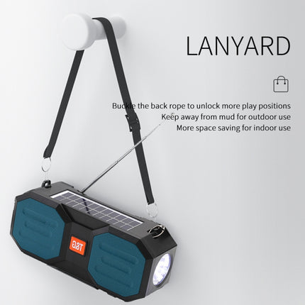 T&G TG634 Outdoor Solar Power Bluetooth Wireless Speaker with FM / Flashlight / TF Card Slot