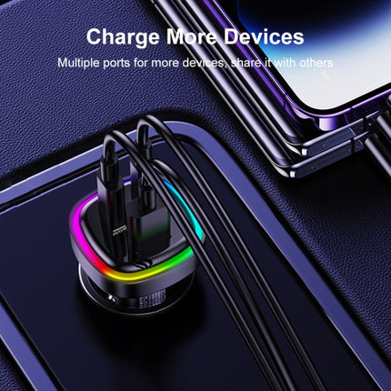 REMAX RCC330 Earl Series 3 in 1 Car 66W PD Fast Charger with Indicator Light