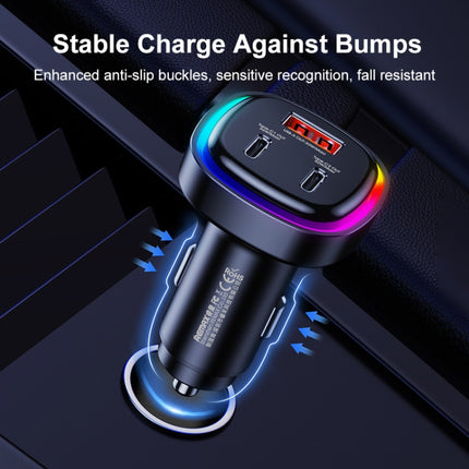 REMAX RCC330 Earl Series 3 in 1 Car 66W PD Fast Charger with Indicator Light