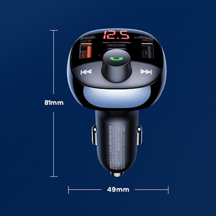 REMAX RCC330 Rodi Series 3 in 1 Car 54.5W PD Fast Charger Support FM / TF Card / Bluetooth Hands-free Calling, RCC331