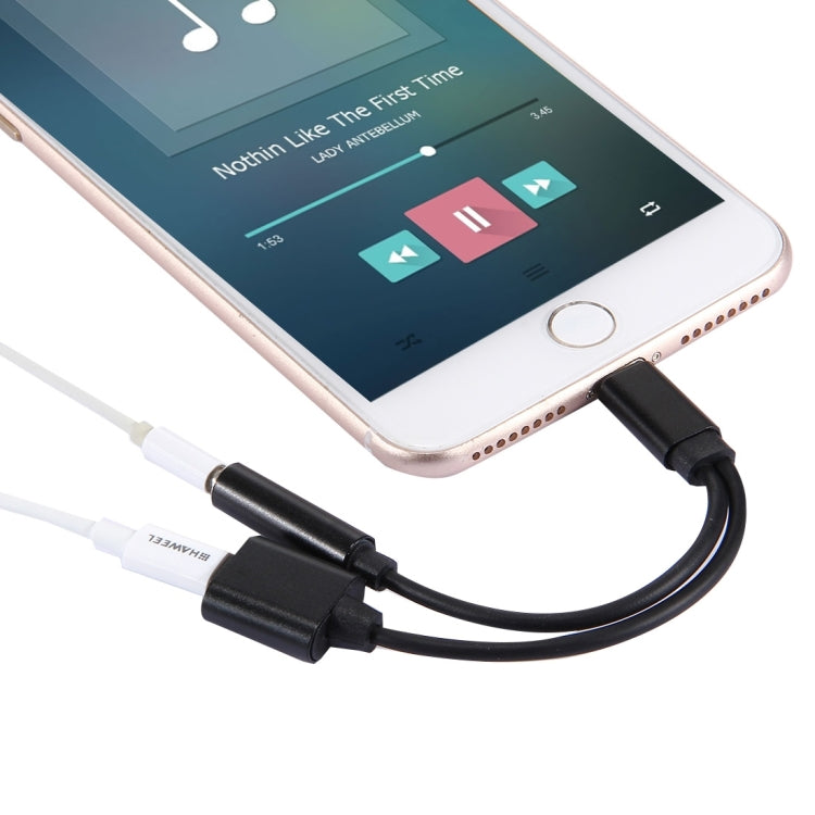 10cm 8 Pin Female & 3.5mm Audio Female to 8 Pin Male Charger&#160;Adapter Cable, Support All IOS Systems