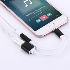 10cm 8 Pin Female & 3.5mm Audio Female to 8 Pin Male Charger&#160;Adapter Cable, Support All IOS Systems