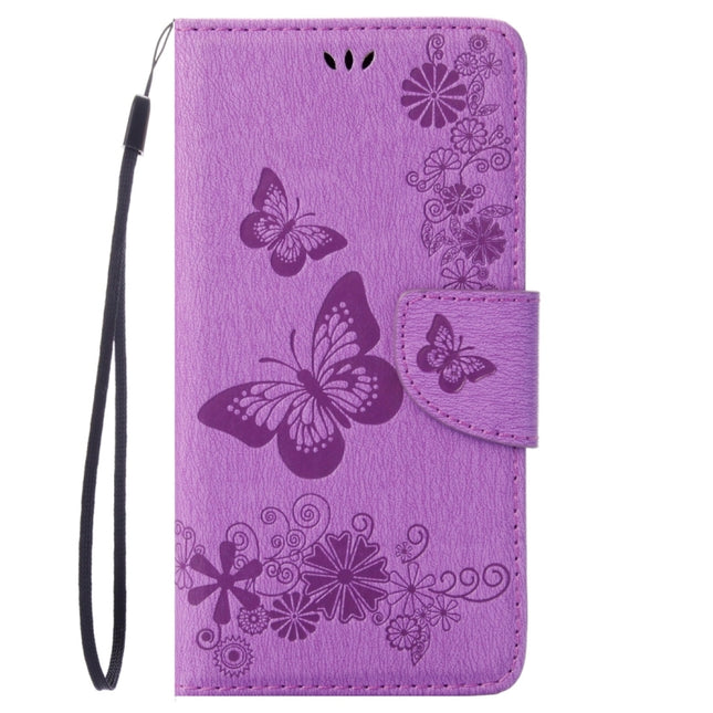 For  iPhone 8 & 7   Pressed Flowers Butterfly Pattern Horizontal Flip Leather Case with Holder & Card Slots & Wallet