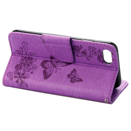 For  iPhone 8 & 7   Pressed Flowers Butterfly Pattern Horizontal Flip Leather Case with Holder & Card Slots & Wallet
