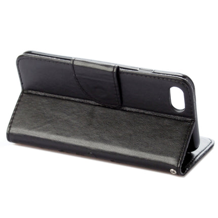 For  iPhone 8 & 7  Pressed Flowers Horizontal Flip Leather Case with Holder & Card Slots & Wallet