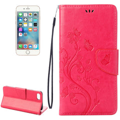 Für iPhone 8 &amp; 7 Pressed Flowers Horizontal Flip Ledertasche mit Halter &amp; Kartenfächern &amp; Geldbörse