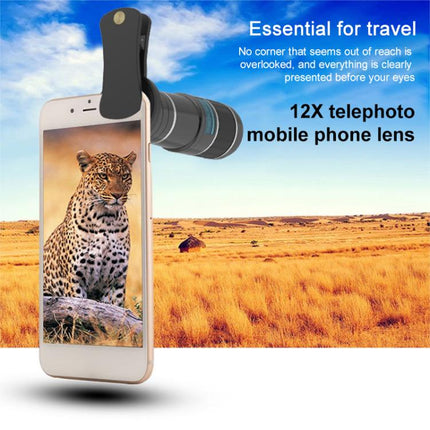 Kit de lentes HAUTIK HK-002 5 en 1 de ojo de pez de 180 grados + lentes macro y gran angular de 0,65X + lentes telefoto de 12X + lentes Star Line, HK-002