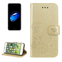 Fro  iPhone 8 & 7  Roses Pressed Flowers Pattern Flip Leather Case with Holder & Card Slots & Wallet, Fro 8 & 7