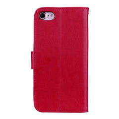 Funda de cuero con tapa con diseño de flores prensadas y rosas para iPhone 8 y 7, con soporte, ranuras para tarjetas y billetera, para iPhone 8 y 7