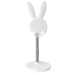 03247 Soporte retráctil para teléfono con forma de conejo, soporte plegable para escritorio