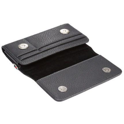 Universelle vertikale Klapphülle/Gürteltasche aus PU-Leder mit Litschi-Textur, mit Rückenschiene und Kartenfächern und 15 cm langem Trageband für iPhone 8 &amp; 7 &amp; 6s &amp; 6, Galaxy SIV &amp; SIII, Xiaomi Redmi 3 &amp; 3X, Größe: 14,3 x 7,5 x 1,5 cm