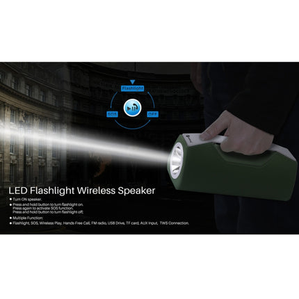 Altavoz estéreo inalámbrico Bluetooth con iluminación portátil NewRixing NR-2028 compatible con función TWS