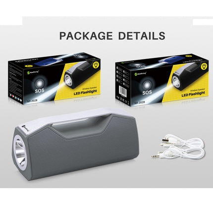 Altavoz estéreo inalámbrico Bluetooth con iluminación portátil NewRixing NR-2028 compatible con función TWS