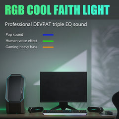 XDOBO Nirvana Gaming Portable Wireless Bluetooth Speaker Desktop Subwoofer, Silver, Black